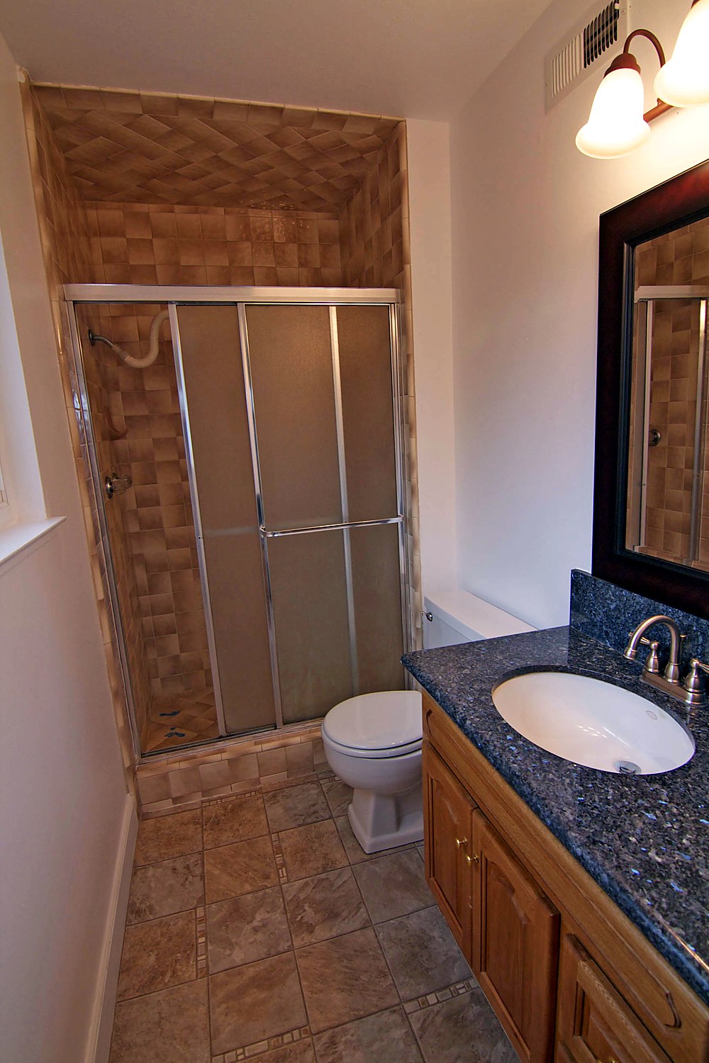 Updated bathroom with contemporary finishes
